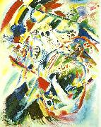 Wassily Kandinsky paintiong with black arch oil painting artist
